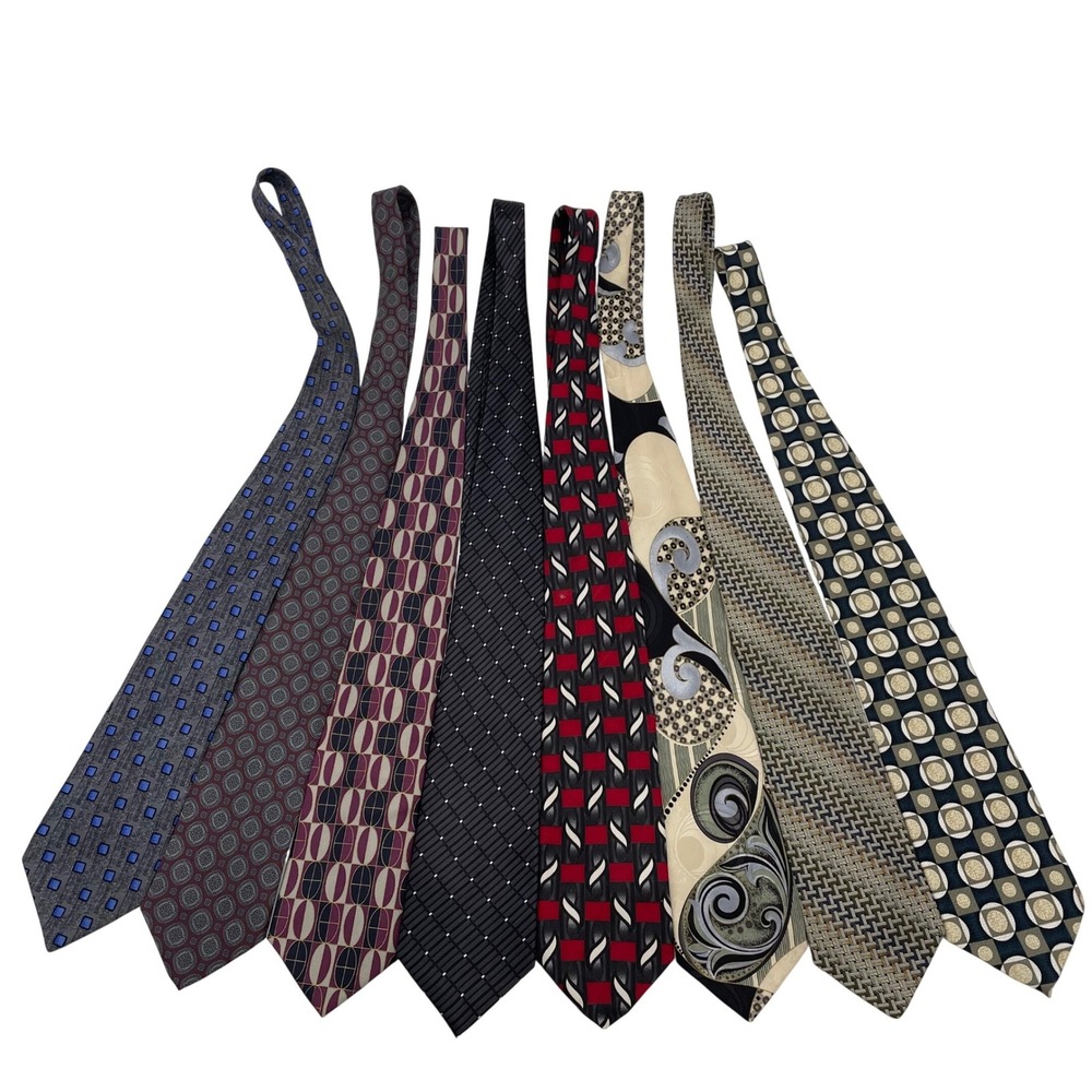 Lot of 8 Mens Silk Ties Italian Handmade Salvatore Gregorio Avanzini Isaco Mixed